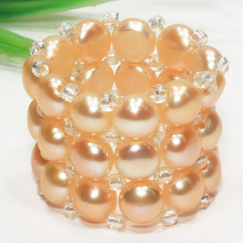 Ring aus Süßwasserperlen, Perlenring, Perlen, 4155 - zum Schließen ins Bild klicken